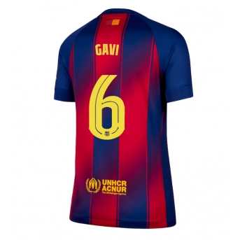 Billige Fotballdrakt Barcelona Paez Gavi #6 Replika Hjemmedrakt Dame 2025-26 Kortermet